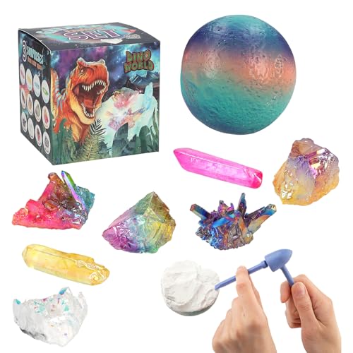 Depesche 12156 Dino World Galaxy - Ausgrabungsset für Kinder, Bunte Kugel mit 3 Edelsteinen, inkl. Hammer, Meisel und Pinsel Depesche 12156 Dino World Galaxy - Ausgrabungsset für Kinder, Bunte Kugel mit 3 Edelsteinen, inkl. Hammer, Meisel und Pinsel von Depesche