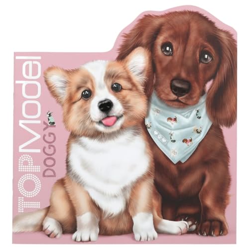 Depesche 12714_A Top Model Mal- und Stickerbuch Kitty and Doggy von Depesche