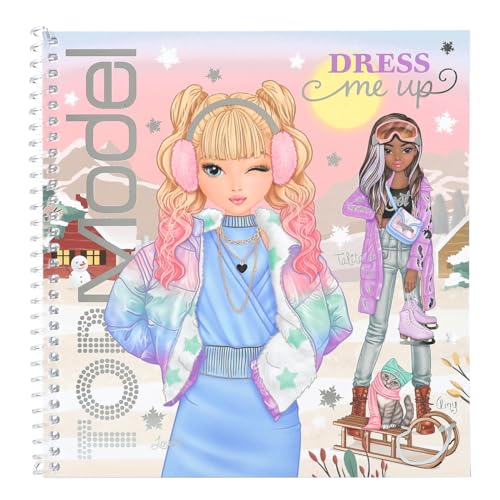 Depesche 12722 TOPModel Dress Me Up Winter Wonder - Stickerbuch mit 24 Seiten zum Gestalten schicker Outfits, Malheft mit 11 Stickerbogen von Depesche