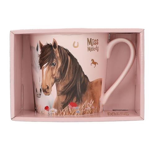 Depesche 13559 Miss Melody Dusty Rose - Tasse in Rosa, mit Pferde Motiv, Blumen Muster und Spruch, Trinkbecher aus Porzellan mit Henkel, Füllmenge ca. 300 ml Depesche 13559 Miss Melody Dusty Rose - Tasse in Rosa, mit Pferde Motiv, Blumen Muster und Spruch, Trinkbecher aus Porzellan mit Henkel, Füllmenge ca. 300 ml von Depesche