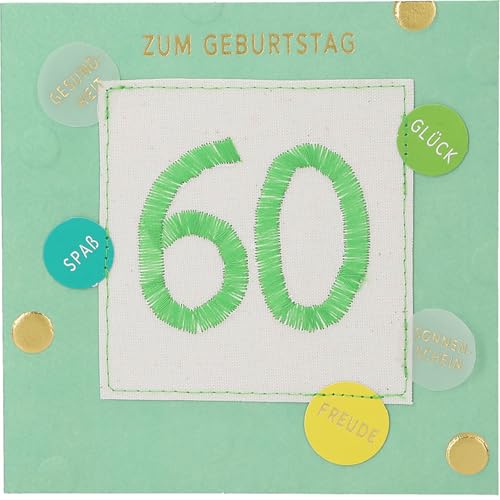 Depesche 13593.05 Klappkarte Paper Love Glückwunsch-Karte zum Geburtstag, mit passendem Spruch und bunten Designs, ohne Innentext, Klappkarte inkl. Umschlag von Depesche
