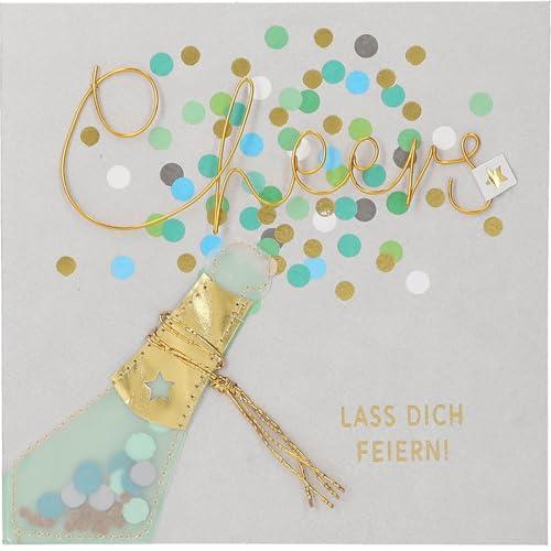 Depesche 13593.11 Klappkarte Paper Love Glückwunsch-Karte zum Geburtstag, mit passendem Spruch und bunten Designs, ohne Innentext, Klappkarte inkl. Umschlag von Depesche