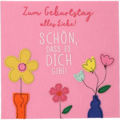 Depesche 13593.25 Klappkarte Paper Love Glückwunsch-Karte zum Geburtstag, mit passendem Spruch und bunten Designs, ohne Innentext, Klappkarte inkl. Umschlag von Depesche
