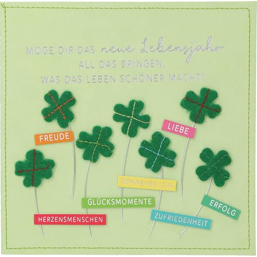 Depesche 13593.36 Klappkarte Paper Love Glückwunsch-Karte zum Geburtstag, mit passendem Spruch und bunten Designs, ohne Innentext, Klappkarte inkl. Umschlag von Depesche