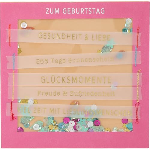 Depesche 13593.38 Klappkarte Paper Love Glückwunsch-Karte zum Geburtstag, mit passendem Spruch und bunten Designs, ohne Innentext, Klappkarte inkl. Umschlag von Depesche