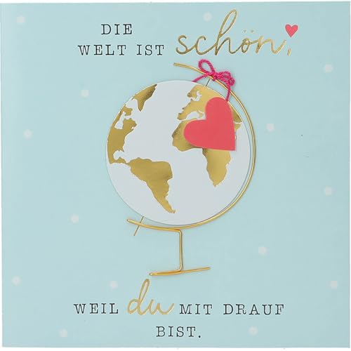 Depesche 13593.44 Klappkarte Paper Love Glückwunsch-Karte zum Geburtstag, mit passendem Spruch und bunten Designs, ohne Innentext, Klappkarte inkl. Umschlag von Depesche