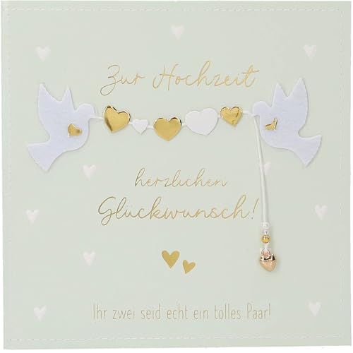 Depesche 13593.46 Klappkarte Paper Love Glückwunsch-Karte zur Hochzeit, mit passendem Spruch und bunten Designs, ohne Innentext, Klappkarte inkl. Umschlag von Depesche