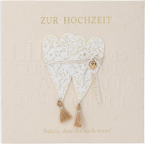 Depesche 13593.48 Klappkarte Paper Love Glückwunsch-Karte zur Hochzeit, mit passendem Spruch und bunten Designs, ohne Innentext, Klappkarte inkl. Umschlag von Depesche