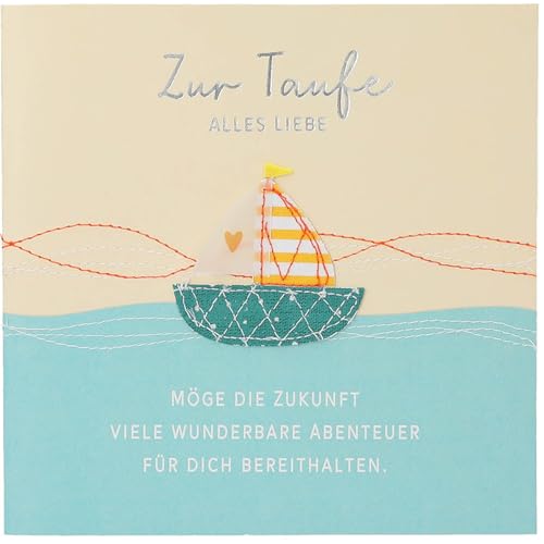 Depesche 13593.55 Klappkarte Paper Love Glückwunsch-Karte zur Taufe, mit passendem Spruch und bunten Designs, ohne Innentext, Klappkarte inkl. Umschlag Depesche 13593.55 Klappkarte Paper Love Glückwunsch-Karte zur Taufe, mit passendem Spruch und bunten Designs, ohne Innentext, Klappkarte inkl. Umschlag von Depesche