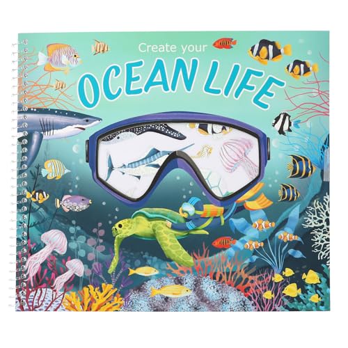 Depesche 13600 Create Your Ocean Life - Malbuch mit 16 vorgedruckten Seiten zum Gestalten von Unterwasser-Welten, Set inkl. 4 Seiten Fisch-Sticker Depesche 13600 Create Your Ocean Life - Malbuch mit 16 vorgedruckten Seiten zum Gestalten von Unterwasser-Welten, Set inkl. 4 Seiten Fisch-Sticker von Depesche