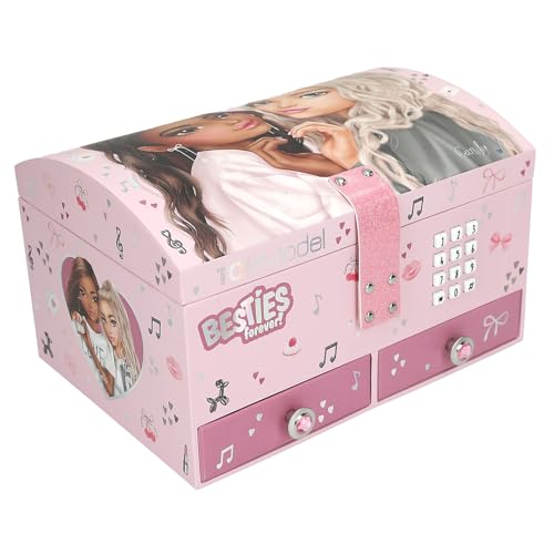 Depesche 13724 TOPModel My BFF - Großes Schmuckkästchen in Rosa, mit Model Motiv und Herzen, Schmuckbox mit Code, Sound und Spiegel Depesche 13724 TOPModel My BFF - Großes Schmuckkästchen in Rosa, mit Model Motiv und Herzen, Schmuckbox mit Code, Sound und Spiegel von Depesche