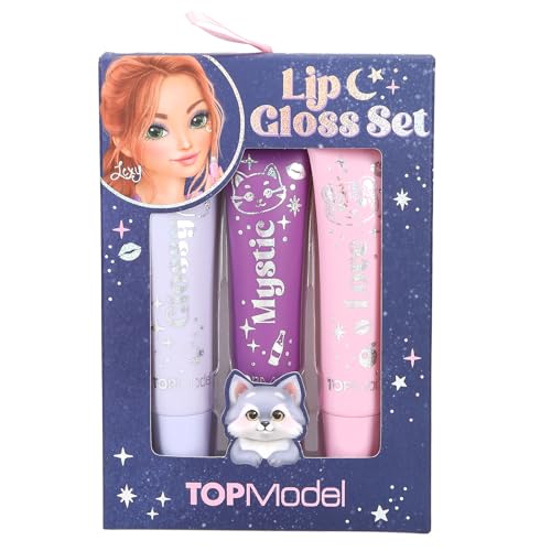 Depesche 13813 TOPModel - Lipgloss Set Beauty and Me, 3 glänzende Lipglosse, in Pink- und Rosatönen, mit unterschiedlich fruchtigen Düften von Depesche