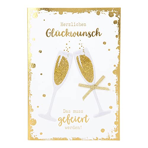 Depesche 3003.056 Glückwunsch-Karte zum Geburtstag, elegante Grußkarte mit passendem Spruch, Geburtstagskarte ohne Innentext, Klappkarte inkl. Umschlag, 17,5 x 12,5 cm von Depesche