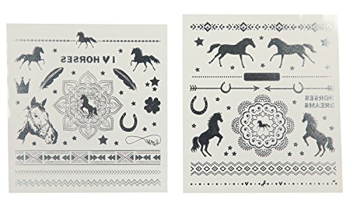 Depesche 6387 - Tattoos Metallic Look Horses Dreams, sortiert von Depesche