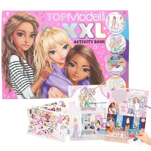 Depesche TOPModel XXL Activity Malbuch für Mädchen, Kreativbuch mit Stickern und Ausmalvorlagen Depesche TOPModel XXL Activity Malbuch für Mädchen, Kreativbuch mit Stickern und Ausmalvorlagen von Depesche