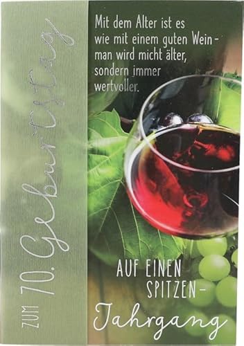 Emotions Klappkarte 1 Stück Geburtstagskarte 09/Zum 70 Geburtstag Mit dem Alter ist Emotions Klappkarte 1 Stück Geburtstagskarte 09/Zum 70 Geburtstag Mit dem Alter ist von Depesche
