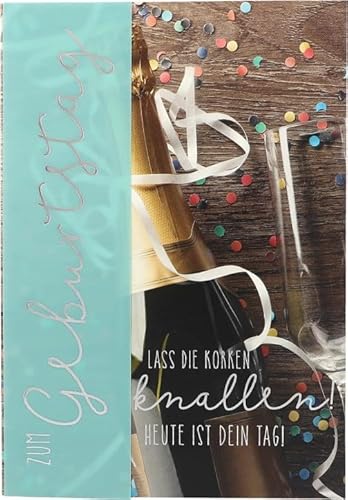 Emotions Klappkarte 1 Stück Geburtstagskarte 25/Zum Geburtstag Lass die Korken knallen! Emotions Klappkarte 1 Stück Geburtstagskarte 25/Zum Geburtstag Lass die Korken knallen! von Depesche