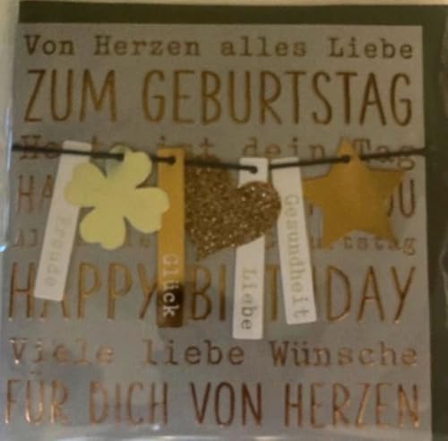 Glamour Glitzer Grußkarte Klappkarte mit Umschlag -Zum Geburtstag,quadratisch 043 Glamour Glitzer Grußkarte Klappkarte mit Umschlag -Zum Geburtstag,quadratisch 043 von Depesche