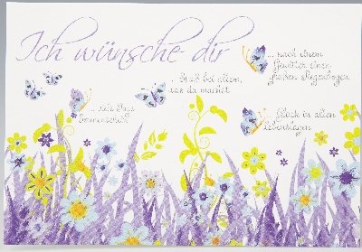 Vivo Arte Klappkarte Geburtstag 18,5x12,5 cm Ich wünsche dir ... von Depesche