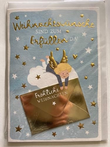 Weihnachtskarte Klappkarte- Liebe Weihnachtsgrüsse Nr.06 - mit Geldumschlag von Depesche