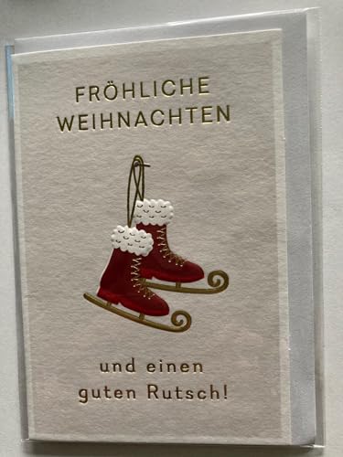 Weihnachtskarte Klappkarte- Medikarte - Liebe Weihnachtsgrüsse (10-Fröhliche Weihnachten und einen) von Depesche