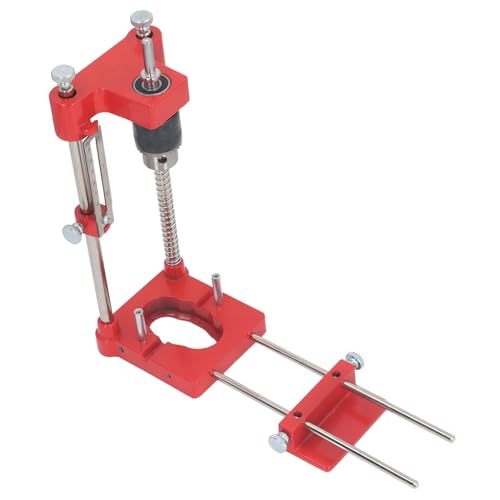Depisuta Holzbearbeitungsbohrer, Tragbarer Bohrhandbuch Einstellbarer Präzisionsbohrer -Jig für Möbelherstellung mit Aluminiumlegiermaterial und V Groove -Design von Depisuta