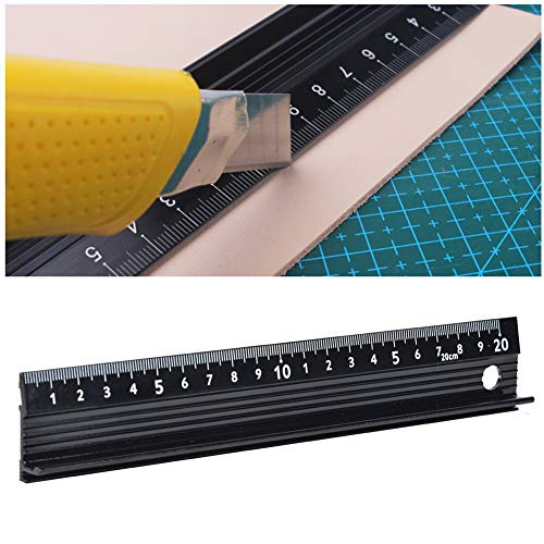 Depisuta Schneiden von Lineal Aluminiumlegierung Legierungstyp für Längenmessung und Gerades Leitungsschnitt für die Produktion, 20 Cm L-förmig für den Heimgebrauch (L-förmig 20 cm) von Depisuta