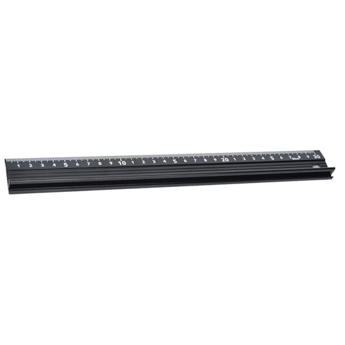 Depisuta Schneiden von Lineal Aluminiumlegierung Legierungstyp für Längenmessung und Gerades Leitungsschnitt für die Produktion, 20 Cm L-förmig für den Heimgebrauch (L-förmig 30 cm) von Depisuta