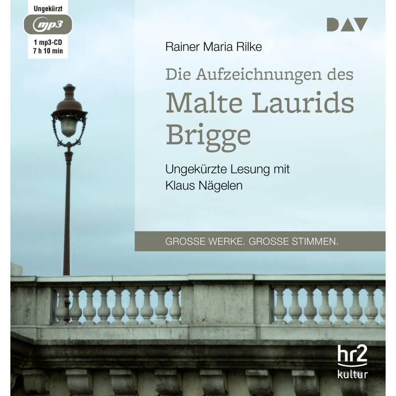 Die Aufzeichnungen Des Malte Laurids Brigge,1 Audio-Cd, 1 Mp3 - Rainer Maria Rilke (Hörbuch) von Der Audio Verlag, DAV