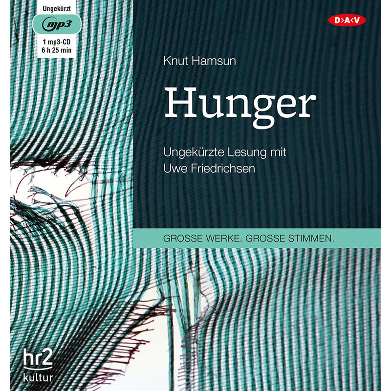 Hunger,1 Audio-Cd, 1 Mp3 - Knut Hamsun (Hörbuch) von Der Audio Verlag, DAV
