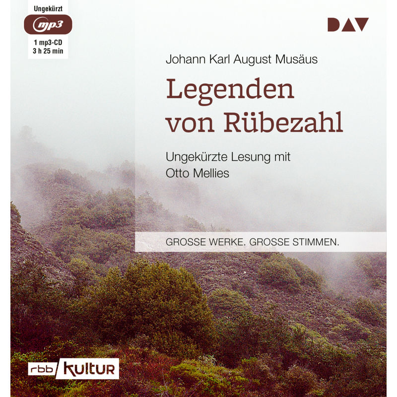 Legenden Von Rübezahl,1 Audio-Cd, 1 Mp3 - Johann K. A. Musäus (Hörbuch) von Der Audio Verlag, DAV
