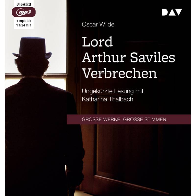 Große Werke. Große Stimmen - Lord Arthur Saviles Verbrechen,1 Audio-Cd, 1 Mp3 - Oscar Wilde (Hörbuch) von Der Audio Verlag, DAV