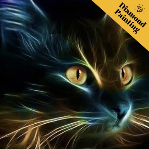 Der Hobby Planet Diamond Painting Set. DIY Diamond Painting für Erwachsene. 30x40cm Diamond Paintint Katze von Der Hobby Planet