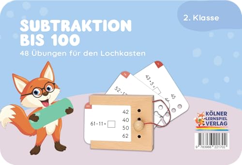 Der Lochkasten Subtraktion Bis 100: Kartensatz von Der Lochkasten