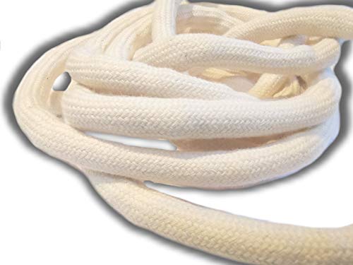 Der Perlenspieler® -Glasfaserdocht 10 mm/1 Meter in Baumwollummantelung- Ersatzdocht für Schmelzfackeln Kerzenschmelzer Öllampe Schmelzlicht Kerzenfresser Kerzenresteverwerter-Outdoor von Der Perlenspieler