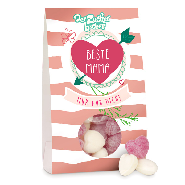 Naschbeutel Beste Mama, fruchtige Kirsch- und Eisbonbonmischung, 80g Naschbeutel Beste Mama, fruchtige Kirsch- und Eisbonbonmischung, 80g von Der Zuckerbäcker GmbH