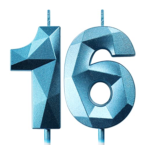 Geburtstagskerzen Zahlen Kerze 16 Tortendeko 16. Geburtstag Kerzen Geburtstag Blau Zahlen Geburtstagskerzen für Torte Geburtstagskerzen Zahlen Kerze 16 Tortendeko 16. Geburtstag Kerzen Geburtstag Blau Zahlen Geburtstagskerzen für Torte von Deratta