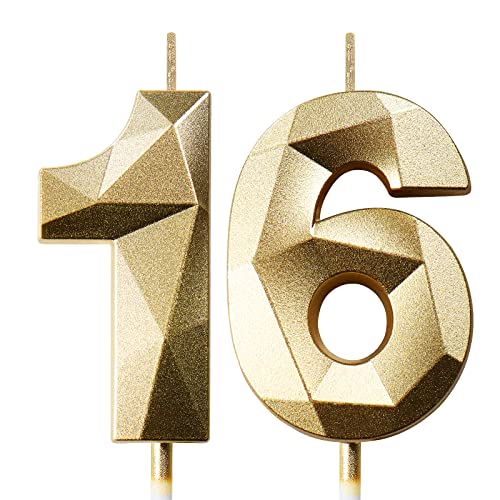 Geburtstagskerzen Zahlen Kerze 16 Tortendeko 16. Geburtstag Kerzen Geburtstag Gold Zahlen Geburtstagskerzen für Torte Geburtstagskerzen Zahlen Kerze 16 Tortendeko 16. Geburtstag Kerzen Geburtstag Gold Zahlen Geburtstagskerzen für Torte von Deratta
