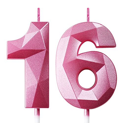 Geburtstagskerzen Zahlen Kerze 16 Tortendeko 16. Geburtstag Kerzen Geburtstag Rosa Zahlen Geburtstagskerzen für Torte Geburtstagskerzen Zahlen Kerze 16 Tortendeko 16. Geburtstag Kerzen Geburtstag Rosa Zahlen Geburtstagskerzen für Torte von Deratta