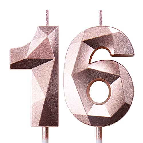 Geburtstagskerzen Zahlen Kerze 16 Tortendeko 16. Geburtstag Kerzen Geburtstag Roségold Zahlen Geburtstagskerzen für Torte Geburtstagskerzen Zahlen Kerze 16 Tortendeko 16. Geburtstag Kerzen Geburtstag Roségold Zahlen Geburtstagskerzen für Torte von Deratta