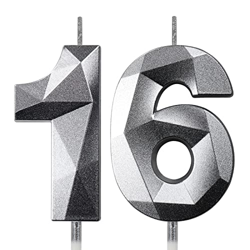 Geburtstagskerzen Zahlen Kerze 16 Tortendeko 16. Geburtstag Kerzen Geburtstag Silber Zahlen Geburtstagskerzen für Torte Geburtstagskerzen Zahlen Kerze 16 Tortendeko 16. Geburtstag Kerzen Geburtstag Silber Zahlen Geburtstagskerzen für Torte von Deratta