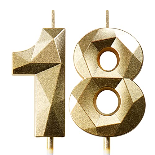 Geburtstagskerzen Zahlen Kerze 18 Tortendeko 18. Geburtstag Kerzen Geburtstag Gold Zahlen Geburtstagskerzen für Torte Geburtstagskerzen Zahlen Kerze 18 Tortendeko 18. Geburtstag Kerzen Geburtstag Gold Zahlen Geburtstagskerzen für Torte von Deratta
