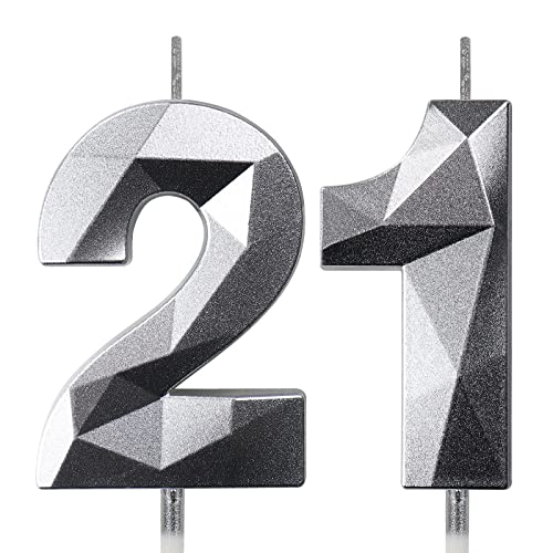 Geburtstagskerzen Zahlen Kerze 21 Tortendeko 21. Geburtstag Kerzen Geburtstag Silber Zahlen Geburtstagskerzen für Torte Geburtstagskerzen Zahlen Kerze 21 Tortendeko 21. Geburtstag Kerzen Geburtstag Silber Zahlen Geburtstagskerzen für Torte von Deratta