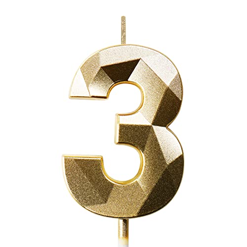 Geburtstagskerzen Zahlen Kerze 3 Tortendeko 3. Geburtstag Junge Mädchen Kerzen Geburtstag Gold 0-9 Zahlen Geburtstagskerzen für Torte Geburtstagskerzen Zahlen Kerze 3 Tortendeko 3. Geburtstag Junge Mädchen Kerzen Geburtstag Gold 0-9 Zahlen Geburtstagskerzen für Torte von Deratta
