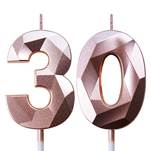 Geburtstagskerzen Zahlen Kerze 30 Tortendeko 30. Geburtstag Frau Kerzen Geburtstag Roségold Zahlen Geburtstagskerzen für Torte Geburtstagskerzen Zahlen Kerze 30 Tortendeko 30. Geburtstag Frau Kerzen Geburtstag Roségold Zahlen Geburtstagskerzen für Torte von Deratta