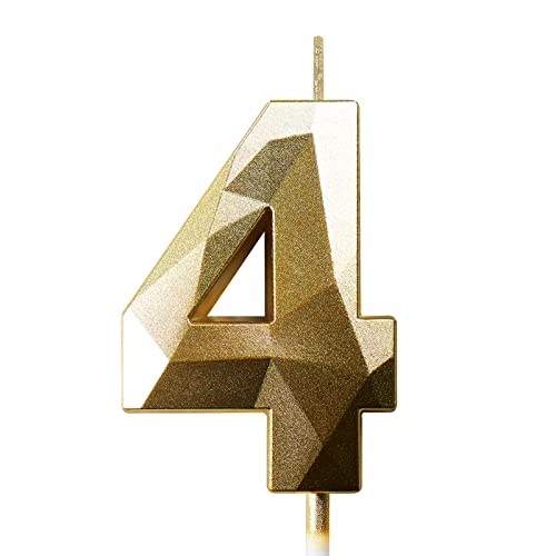 Geburtstagskerzen Zahlen Kerze 4 Tortendeko 4. Geburtstag Junge Mädchen Kerzen Geburtstag Gold 0-9 Zahlen Geburtstagskerzen für Torte Geburtstagskerzen Zahlen Kerze 4 Tortendeko 4. Geburtstag Junge Mädchen Kerzen Geburtstag Gold 0-9 Zahlen Geburtstagskerzen für Torte von Deratta