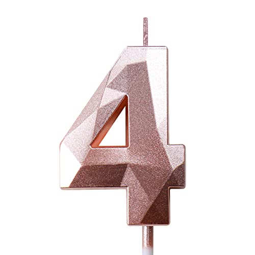 Geburtstagskerzen Zahlen Kerze 4 Tortendeko 4. Geburtstag Mädchen Kerzen Geburtstag Roségold 0-9 Zahlen Geburtstagskerzen für Torte Geburtstagskerzen Zahlen Kerze 4 Tortendeko 4. Geburtstag Mädchen Kerzen Geburtstag Roségold 0-9 Zahlen Geburtstagskerzen für Torte von Deratta