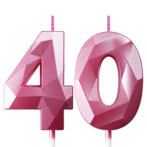 Geburtstagskerzen Zahlen Kerze 40 Tortendeko 40. Geburtstag Frau Kerzen Geburtstag Rosa Zahlen Geburtstagskerzen für Torte Geburtstagskerzen Zahlen Kerze 40 Tortendeko 40. Geburtstag Frau Kerzen Geburtstag Rosa Zahlen Geburtstagskerzen für Torte von Deratta