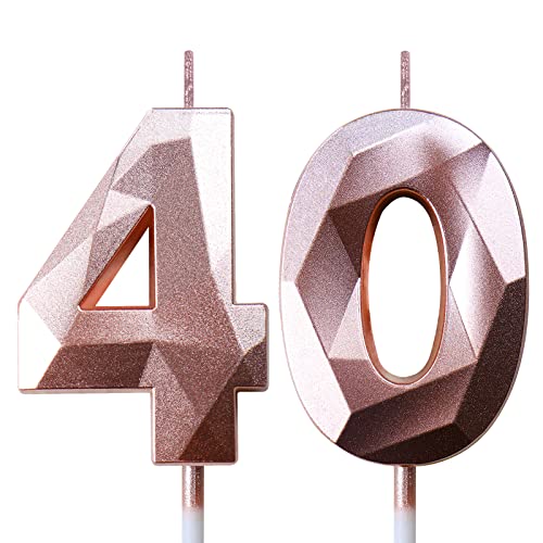Geburtstagskerzen Zahlen Kerze 40 Tortendeko 40. Geburtstag Frau Kerzen Geburtstag Roségold Zahlen Geburtstagskerzen für Torte Geburtstagskerzen Zahlen Kerze 40 Tortendeko 40. Geburtstag Frau Kerzen Geburtstag Roségold Zahlen Geburtstagskerzen für Torte von Deratta