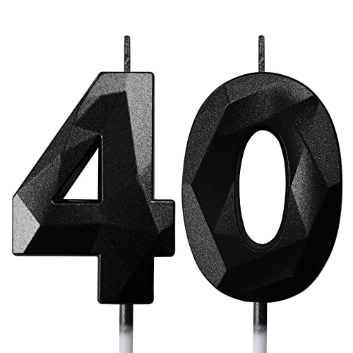 Geburtstagskerzen Zahlen Kerze 40 Tortendeko 40. Geburtstag Mann Frau Kerzen Geburtstag Schwarz Zahlen Geburtstagskerzen für Torte Geburtstagskerzen Zahlen Kerze 40 Tortendeko 40. Geburtstag Mann Frau Kerzen Geburtstag Schwarz Zahlen Geburtstagskerzen für Torte von Deratta